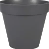 EDA Toscane Bloempot - kunststof - antraciet - D30 x H26 cm Sale