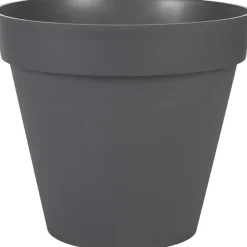 EDA Toscane Bloempot - kunststof - antraciet - D30 x H26 cm Sale