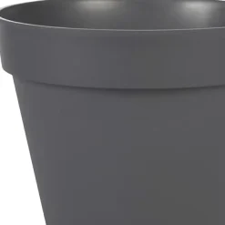 EDA Toscane Bloempot - kunststof - antraciet - D30 x H26 cm Sale