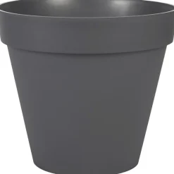 EDA Toscane Bloempot - kunststof - grijs - D40 x H32 cm