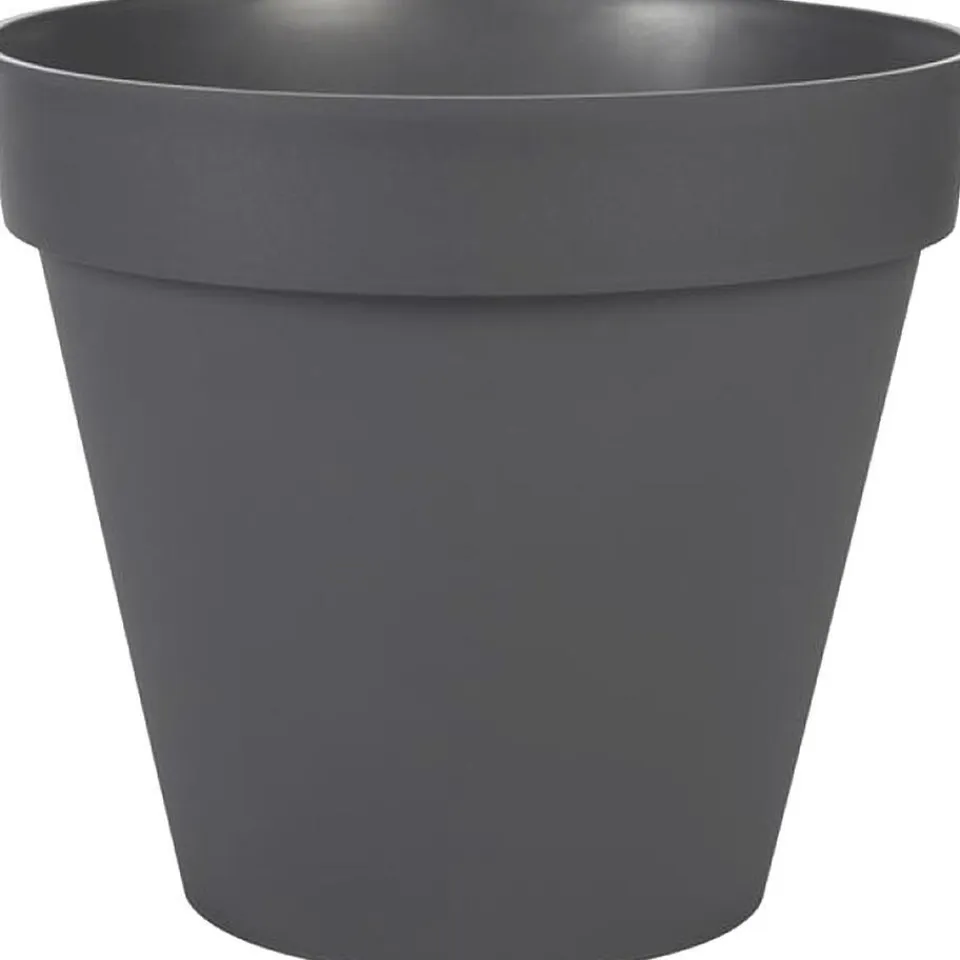 EDA Toscane Bloempot - kunststof - grijs - D40 x H32 cm