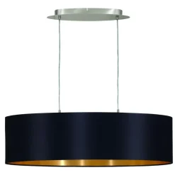 EDI light Maserlo-Hanglamp-2Lichts-78cm- Zwart,Goud Clearance