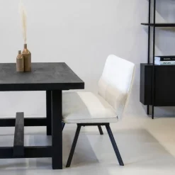 Giga Meubel Eetkamerbank Rechthoek - Beige Stof - 160x60x88cm - Harper Outlet