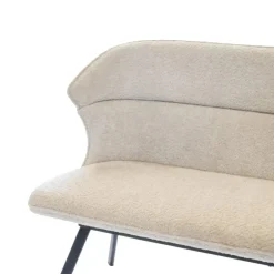 Giga Meubel Eetkamerbank Rechthoek - Beige Stof - 160x60x88cm - Avery