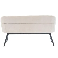 Giga Meubel Eetkamerbank Rechthoek - Beige Stof - 160x60x88cm - Avery