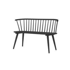 Fjôrd Eetkamerbank Zwart Rubberhout - 120x49x77cm - Bobby Hot