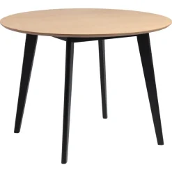 Leen Bakker Eetkamertafel Roxy - eiken/zwart - 76xØ105 cm Online