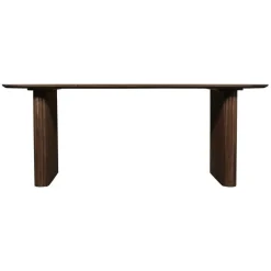 Giga Meubel Eettafel Deens Ovaal - Donkerbruin Mangohout - 240x100x76cm - Juro Discount