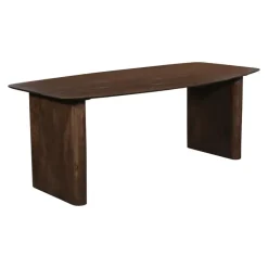 Giga Meubel Eettafel Deens Ovaal - Donkerbruin Mangohout - 200x100x75cm - Dai Online