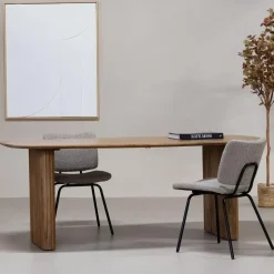 Giga Meubel Eettafel Deens Ovaal - Naturel Mangohout - 200x100x75cm - Dai New