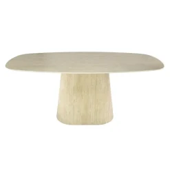 Giga Living Eettafel Deens Ovaal - Travertin - 180x90x76cm - Centro Clearance