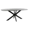 Giga Living Eettafel Deens Ovaal 180cm - Zwart Marmerlook - 4-6 Personen Hot