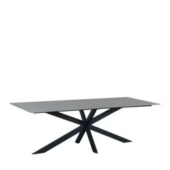 Dimehouse Eettafel Edin 170x90 cm marmerlook grijs - Stoneware - Grijs Sale