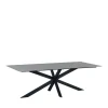 Dimehouse Eettafel Edin 230x100 cm marmerlook grijs - Stoneware - Grijs Discount