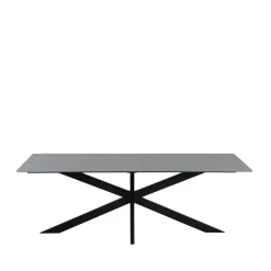 Dimehouse Eettafel Edin 230x100 cm marmerlook grijs - Stoneware - Grijs Discount