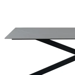 Dimehouse Eettafel Edin 230x100 cm marmerlook grijs - Stoneware - Grijs Discount