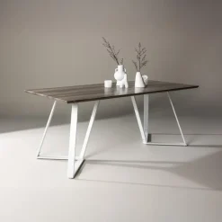 Fjôrd Eettafel Eiken Hout Wit - 180x90x75cm - Marina Hot