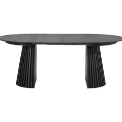 Leen Bakker Eettafel Irene - zwart - uitschuifbaar Clearance