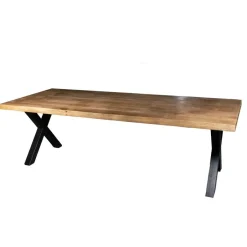 Giga Meubel Eettafel Mangohout - 300x100x76cm - Metaal - Duncan Outlet
