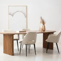 Giga Meubel Eettafel Naturel Mangohout - 4-6 Personen - 180x90x76cm - Aya Hot