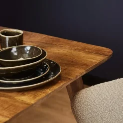 StarFurn Eettafel Naturel Mangohout - 90x90x76cm - Omaha Best
