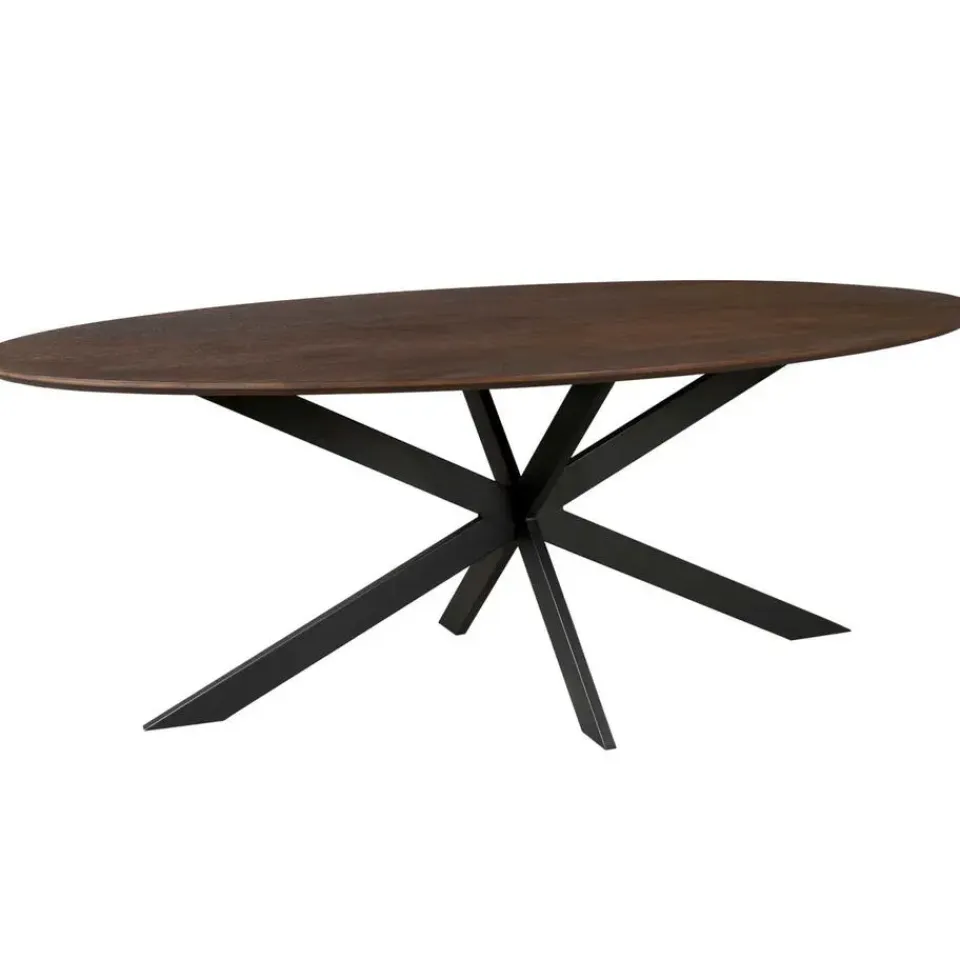 StarFurn Eettafel Ovaal Bruin Hout - 210x100x76cm - Ferris