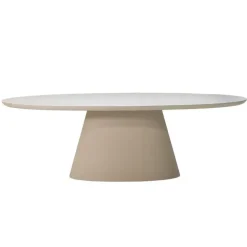 Giga Meubel Eettafel Ovaal 200cm - Beige Eco Composiet - Cleo Best