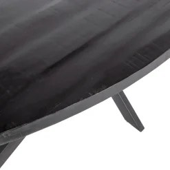 Giga Meubel Eettafel Ovaal 200cm - Mangohout Zwart - Matrix-Poot - Mansour Sale