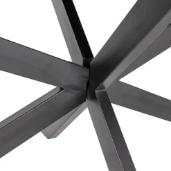 Giga Meubel Eettafel Ovaal 200cm - Mangohout Zwart - Matrix-Poot - Mansour Sale