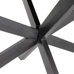 Giga Meubel Eettafel Ovaal 200cm - Mangohout Zwart - Matrix-Poot - Mansour Sale