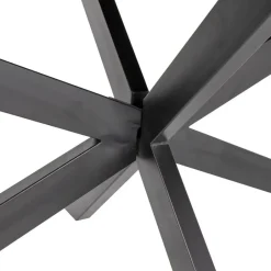 Giga Meubel Eettafel Ovaal 200cm - Mangohout Zwart - Matrix-Poot - Mansour Sale