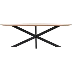 Giga Meubel Eettafel Ovaal 160cm - Naturel - Mangohout - Tafel Diamond Outlet