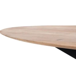 Giga Meubel Eettafel Ovaal 160cm - Naturel - Mangohout - Tafel Diamond Outlet