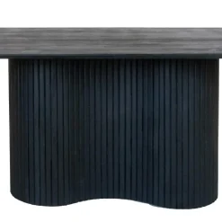 Giga Meubel Eettafel Ovaal 200cm - Zwart - Hout - Eettafel Ava Discount