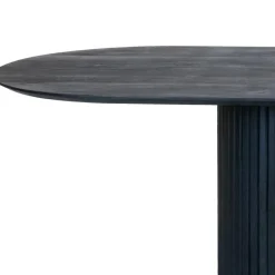 Giga Meubel Eettafel Ovaal 200cm - Zwart - Hout - Eettafel Ava Discount