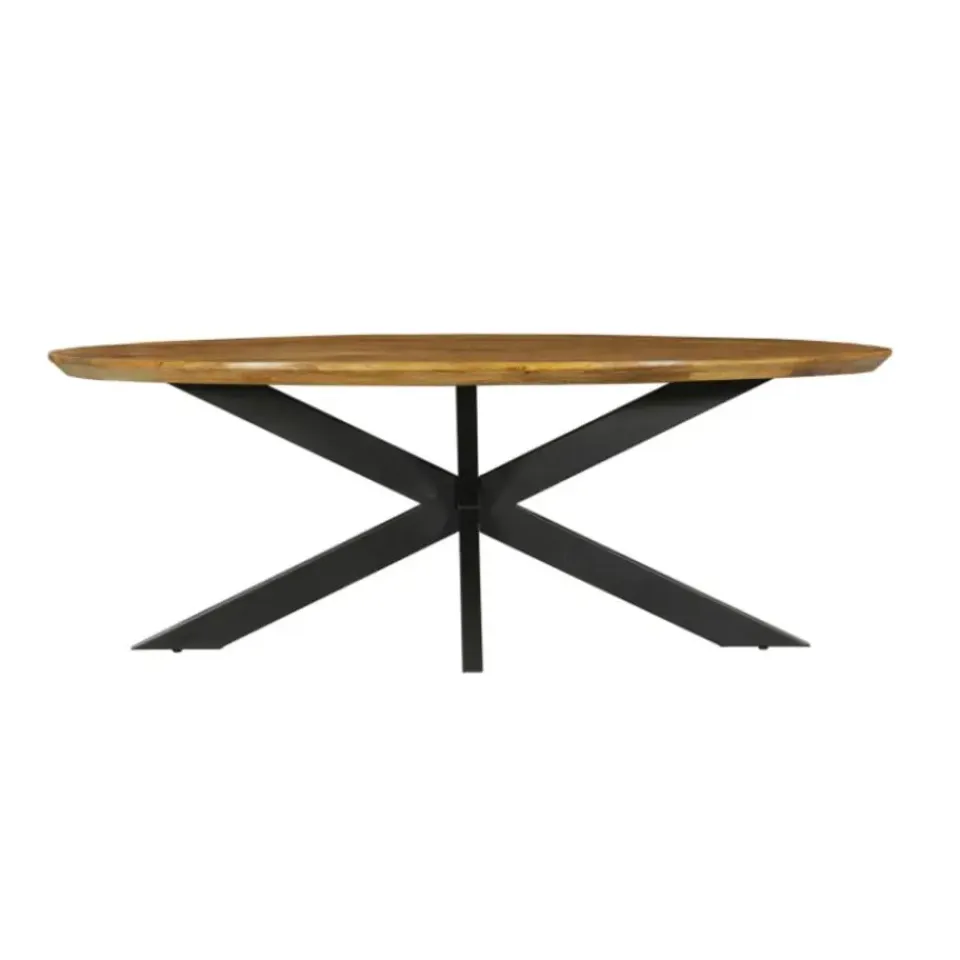 StarFurn Eettafel Ovaal Naturel Mangohout - 300x110x76cm - Brandy Outlet