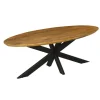 StarFurn Eettafel Ovaal Naturel Mangohout - 160x90x76cm - Brandy Online