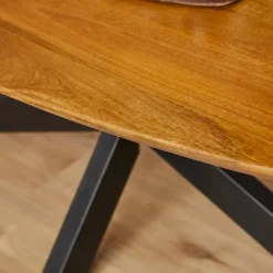 StarFurn Eettafel Ovaal Naturel Mangohout - 160x90x76cm - Brandy Online
