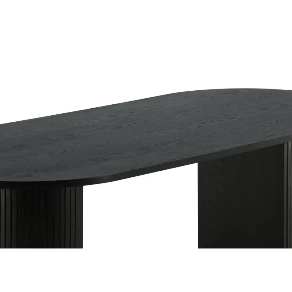 Fjôrd Eettafel Ovaal Zwart 200cm - Fineer - Scandinavisch Best