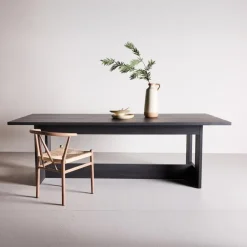 Fjôrd Eettafel Rechthoek - Zwart MDF - 235x100x75cm - Milly Outlet