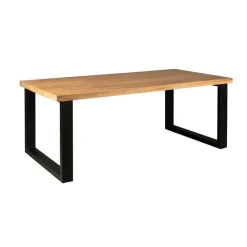 StarFurn Eettafel Rechthoek Mangohout - U-Poot - 220x100x76cm - Denver New