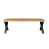 StarFurn Eettafel Rechthoek Mangohout - X-Poot - 220x100x76cm - Denver Clearance