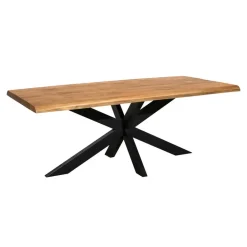 StarFurn Eettafel Rechthoek Naturel Hout - 180x90x76cm - Denver Hot