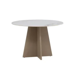 Fjôrd Eettafel Rond - Beige Steen - 110x110x75cm - Bootcut Clearance