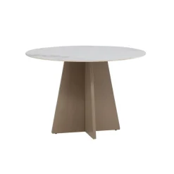 Fjôrd Eettafel Rond - Beige Steen - 110x110x75cm - Bootcut Clearance