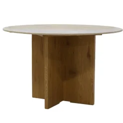 Giga Meubel Eettafel Rond - Marmer - 120x120x76cm - Faria Sale