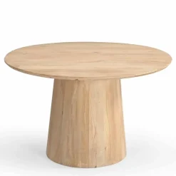 Giga Meubel Eettafel Rond 120cm - Naturel Mangohout - 2-4 Personen New