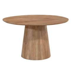 StarFurn Eettafel Rond Naturel Hout - 150x150x76cm - Solana Discount