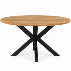 StarFurn Eettafel Rond Naturel Hout - 130x130x77cm - Arlington