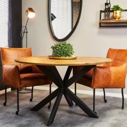 StarFurn Eettafel Rond Naturel Hout - 140x140x77cm - Arlington New